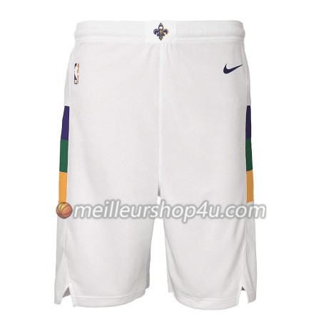 Homme NBA New Orleans Pelicans Shorts Blanc 2018-19 Nike Swingman